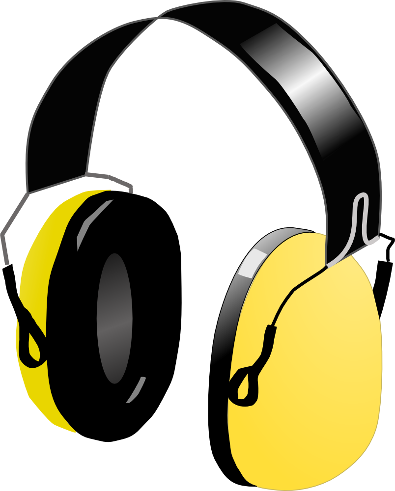 OnlineLabels Clip Art - Yellow Headphones