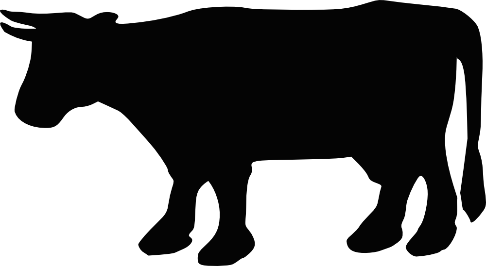 OnlineLabels Clip Art - Cow Silhouette 2