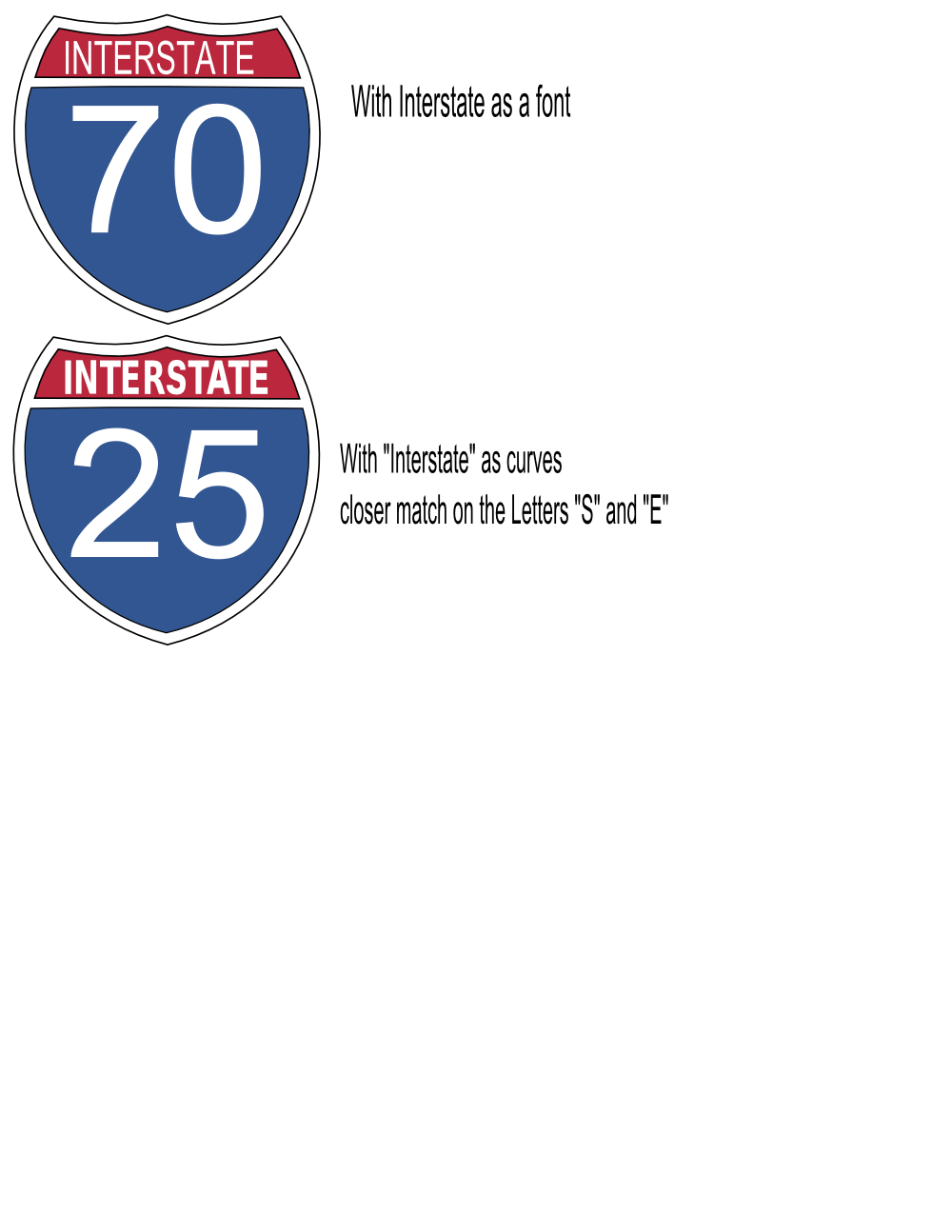 Onlinelabels Clip Art Interstate Highway Sign