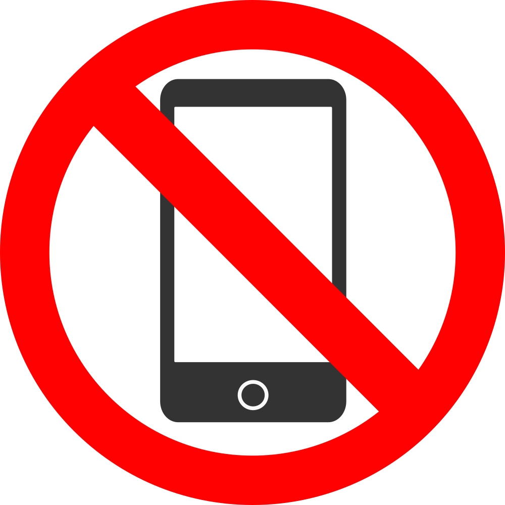 OnlineLabels Clip Art - No Phones Sign