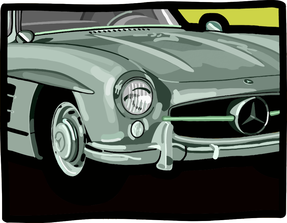 OnlineLabels Clip Art - 1954 Mercedes