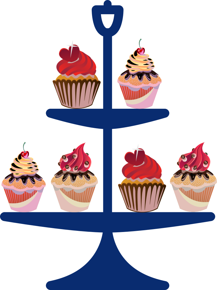 Download OnlineLabels Clip Art - Cakes On A Stand