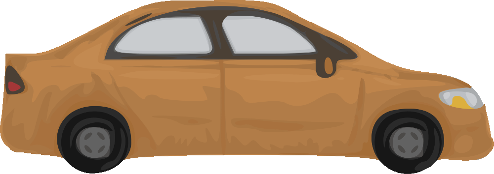 Onlinelabels Clip Art - Rough Car (brown)