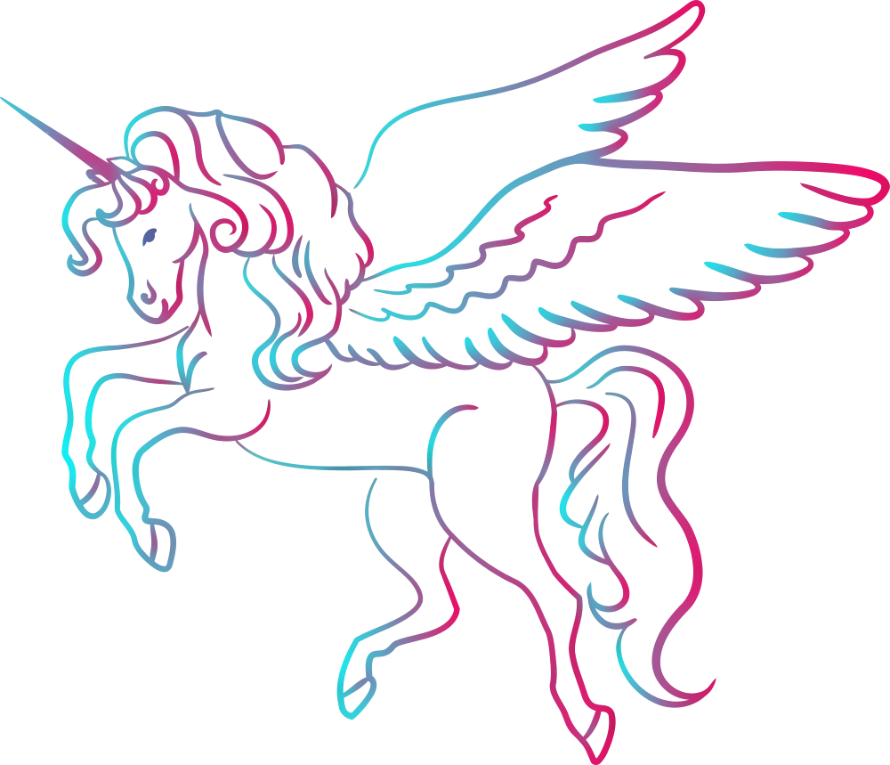 Download OnlineLabels Clip Art - Winged Unicorn