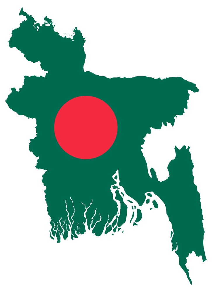 OnlineLabels Clip Art - Bangladesh Map Flag