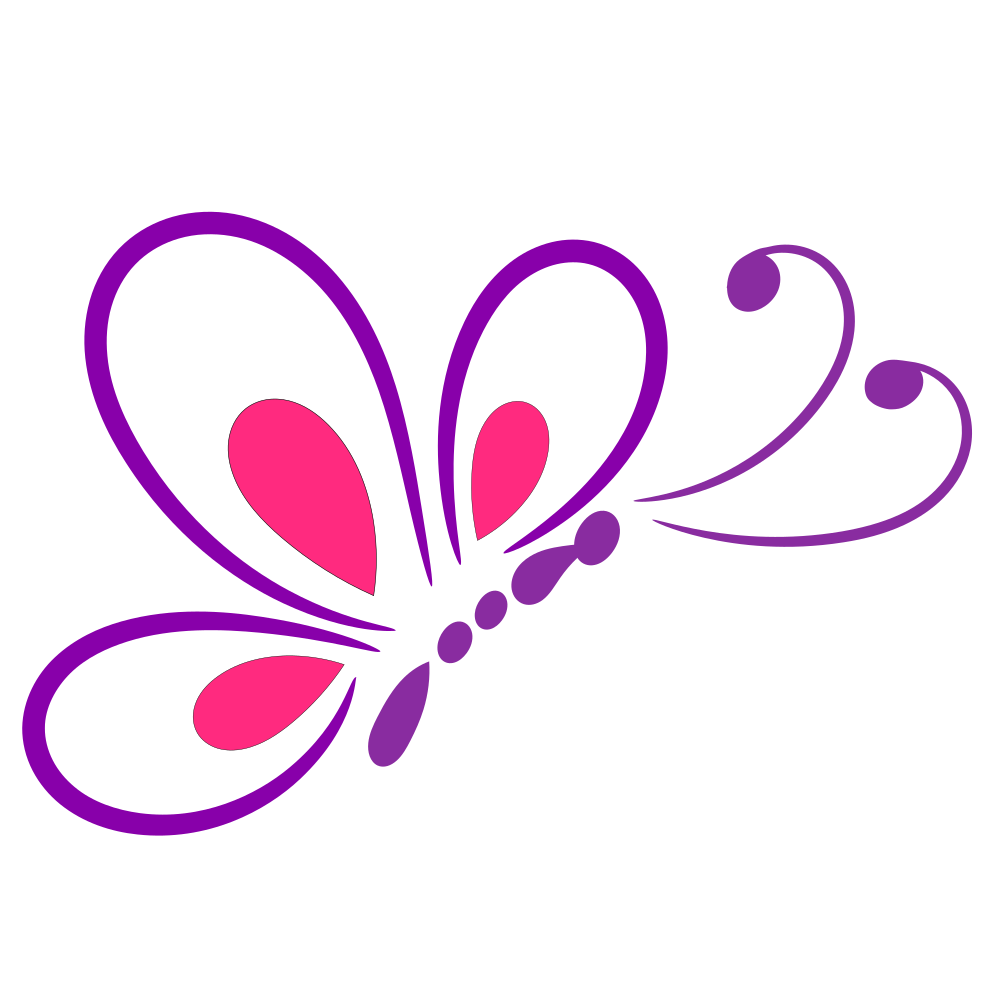 Download OnlineLabels Clip Art - Butterfly Line Art 2