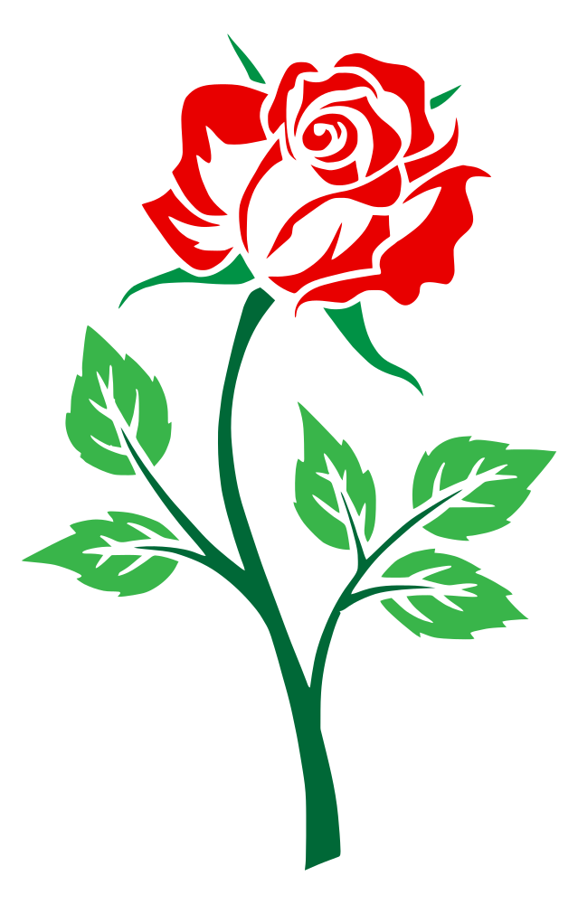 OnlineLabels Clip Art - Colored Rose