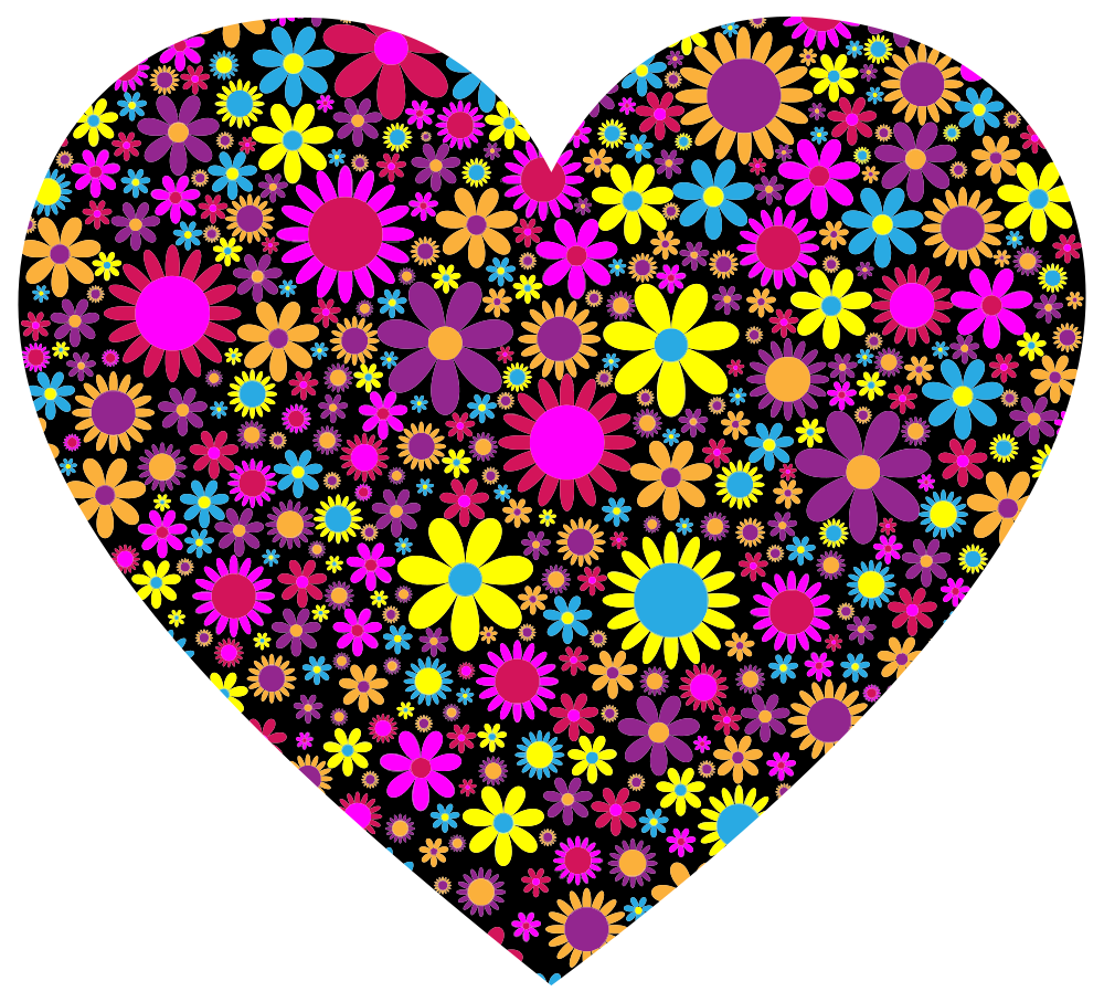 OnlineLabels Clip Art - Floral Heart 2