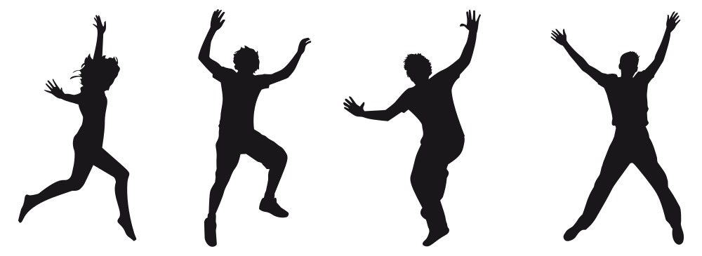 OnlineLabels Clip Art - Joy Jumping Silhouette 3