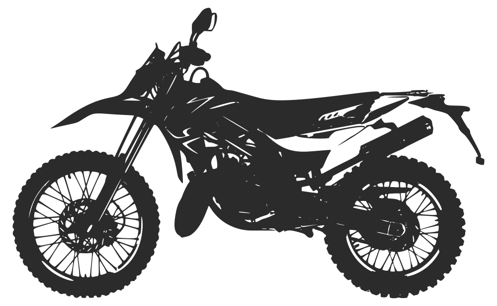 Download OnlineLabels Clip Art - Motorbike Enduro Silhouette 3