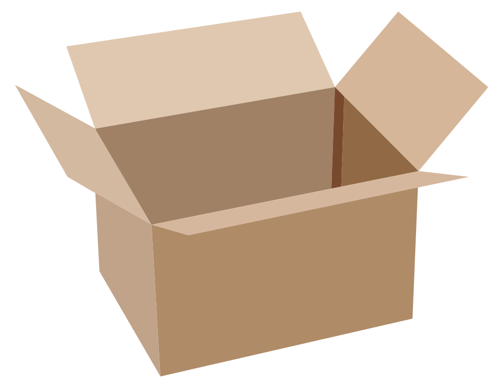 OnlineLabels Clip Art - Open Cardboard Box
 Open Box