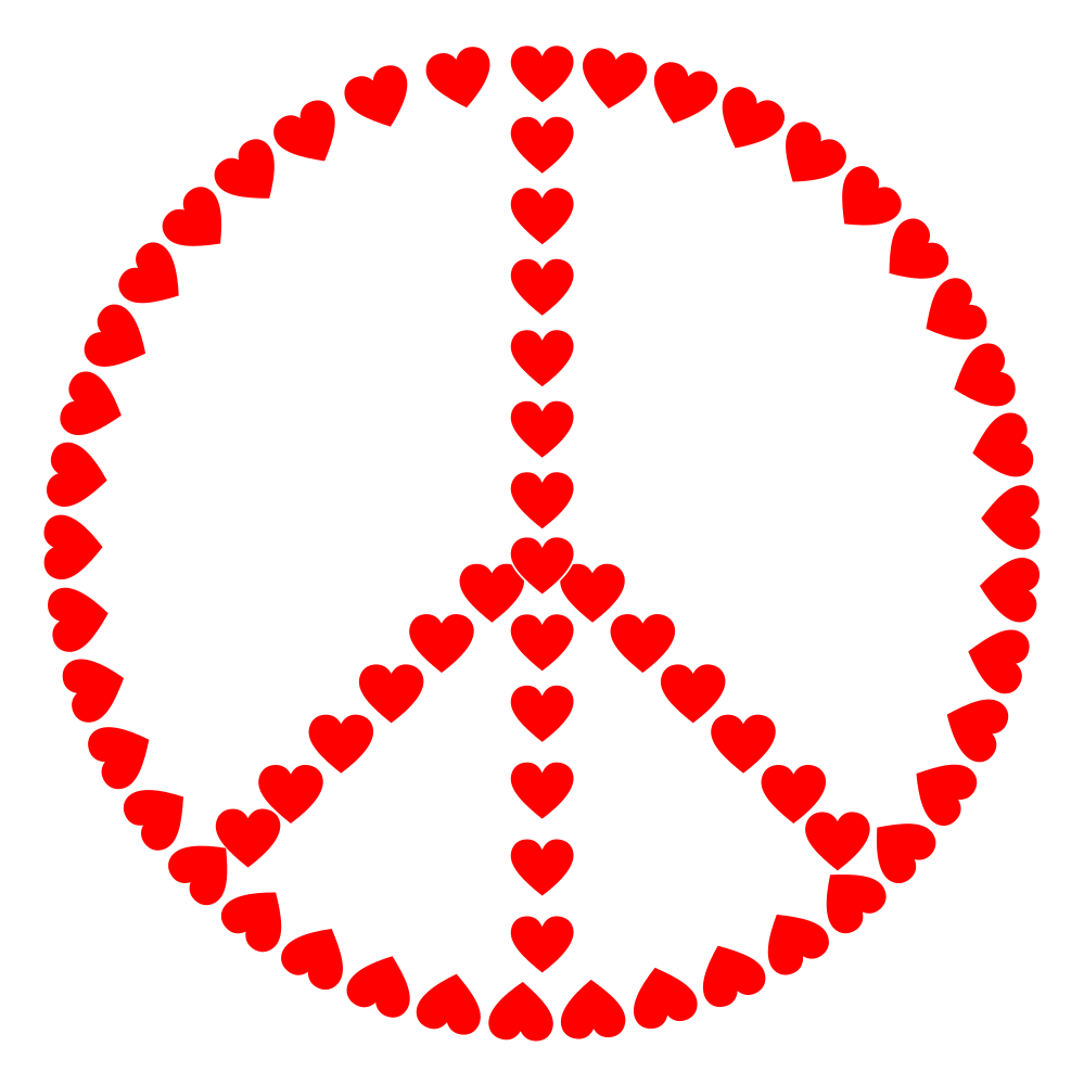Download OnlineLabels Clip Art - Peace Sign Love