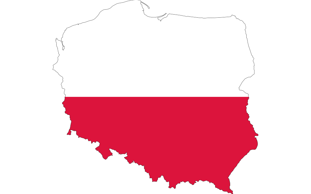 OnlineLabels Clip Art - Poland Map Flag