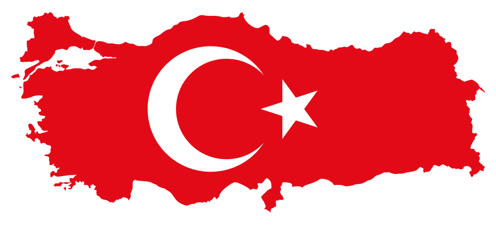 OnlineLabels Clip Art - Turkey Map Flag