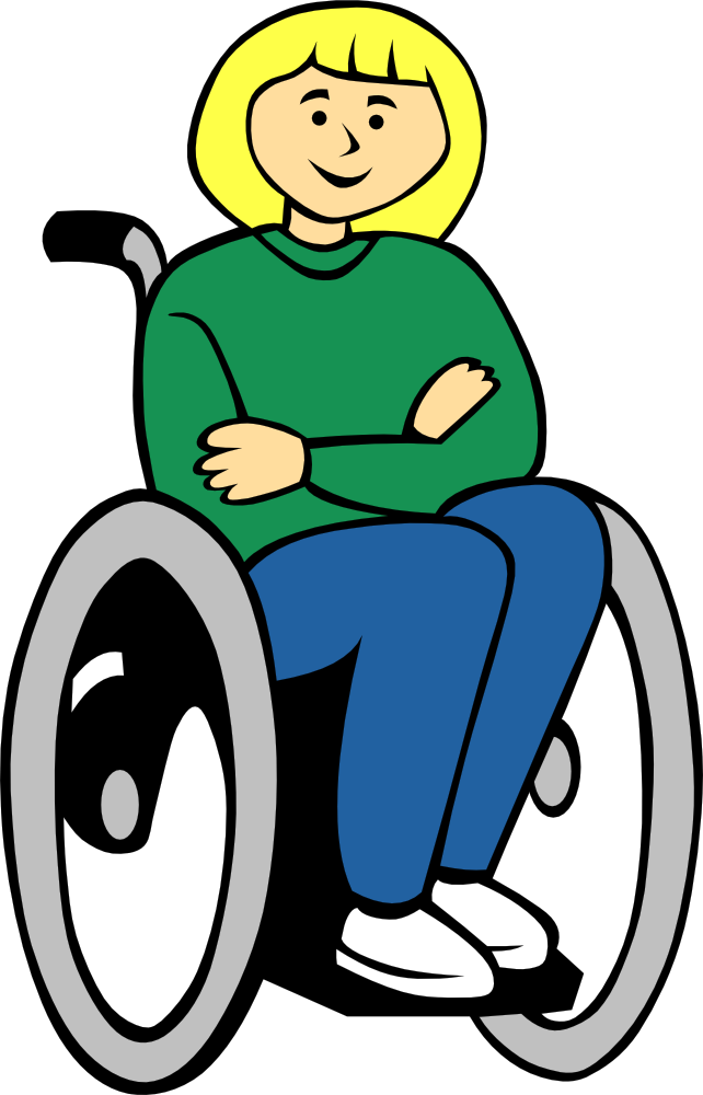 OnlineLabels Clip Art Girl In Wheelchair