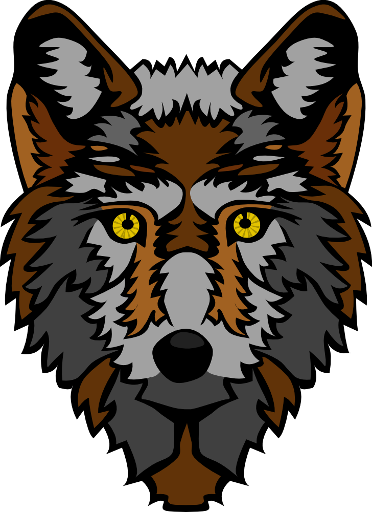 OnlineLabels Clip Art - Wolf Head (Stylized)