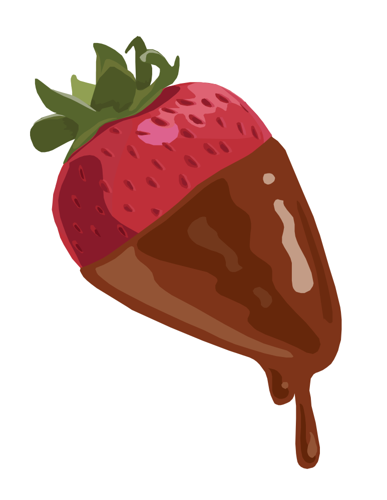 OnlineLabels Clip Art - Strawberry Dipped In Chocolate