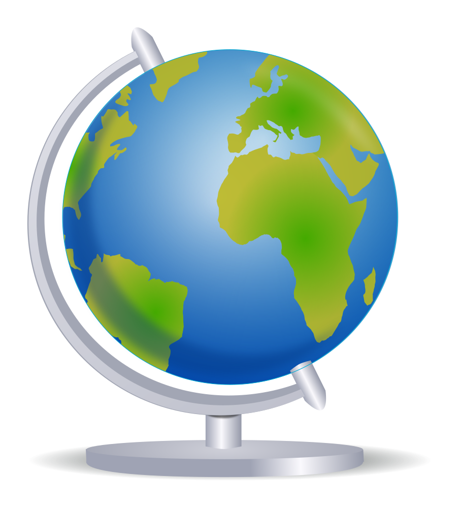 OnlineLabels Clip Art - Globe On Stand