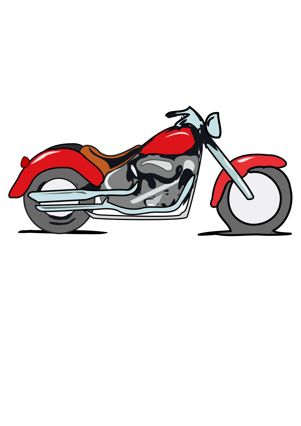 OnlineLabels Clip Art - Motorcycle