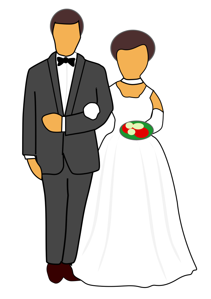 OnlineLabels Clip Art Wedding Couple