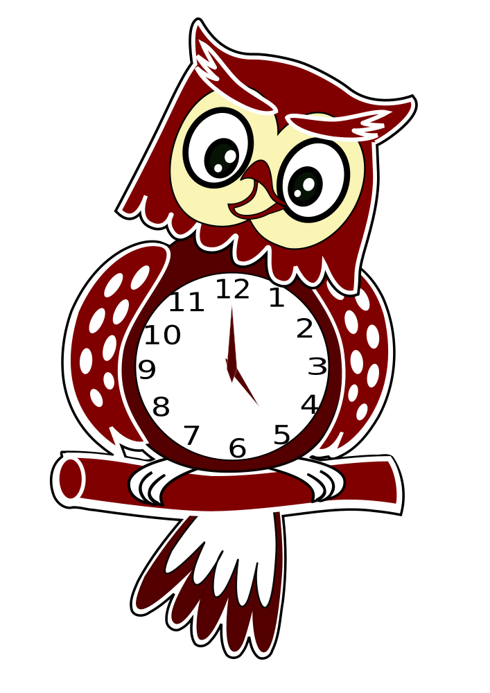 Download OnlineLabels Clip Art - Animated Owl Clock