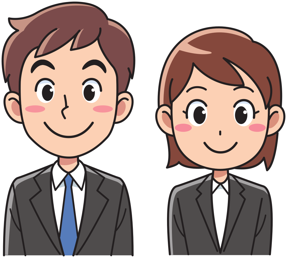 Business Woman And Man Cartoon