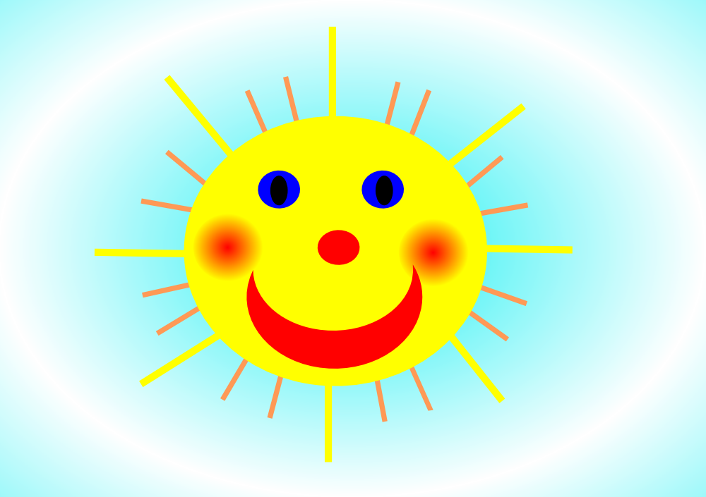 OnlineLabels Clip Art - Summer Sun