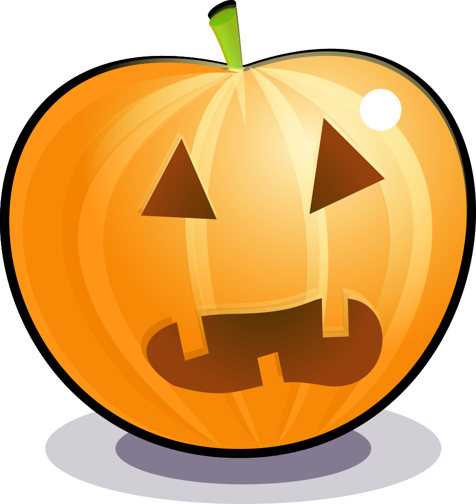 Download OnlineLabels Clip Art - Scared Pumpkin