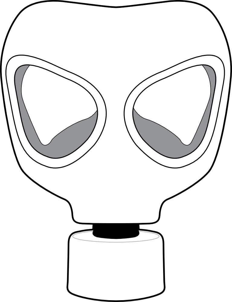 OnlineLabels Clip Art - Gas Mask