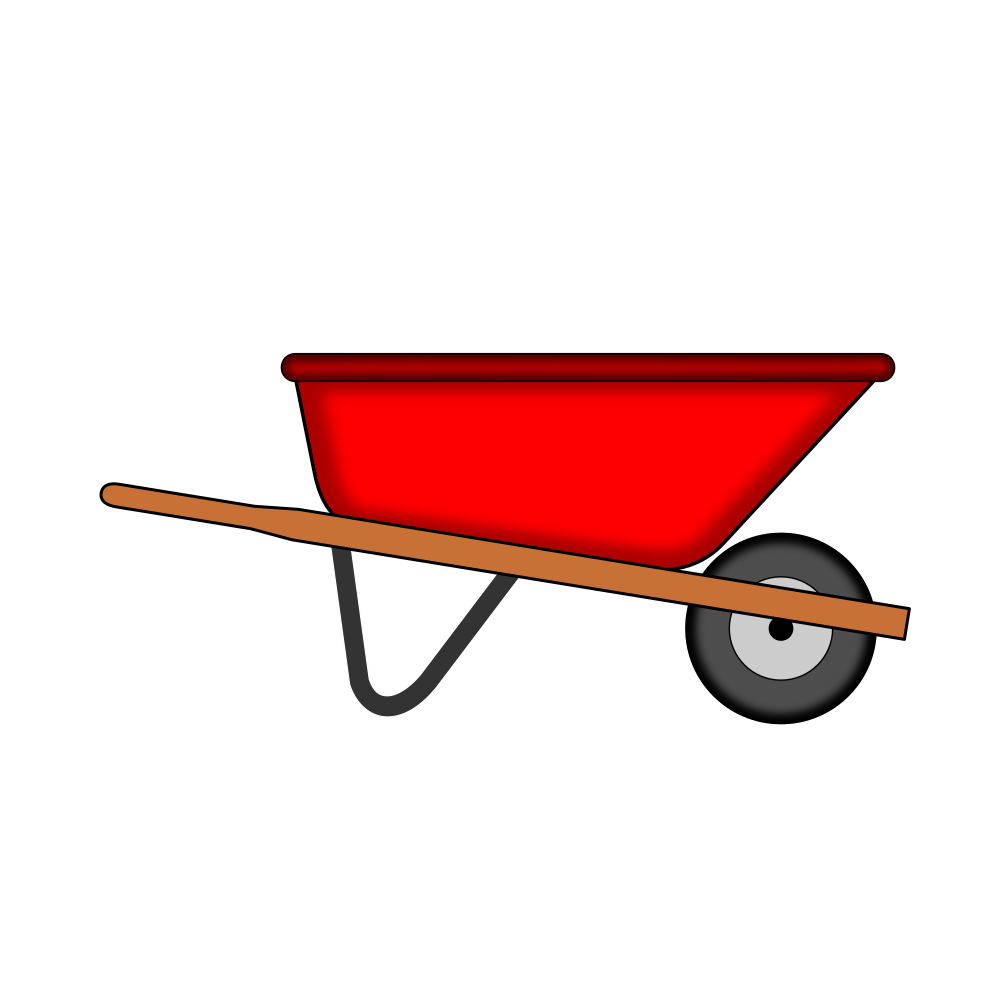 OnlineLabels Clip Art Red Wheelbarrow