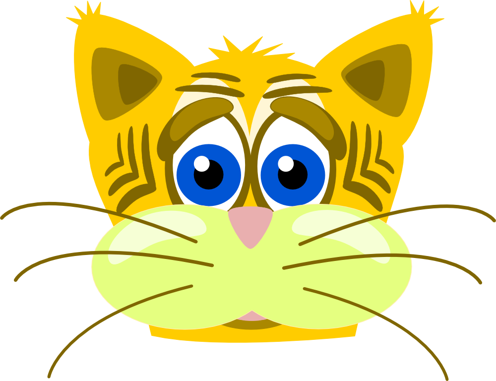 OnlineLabels Clip Art - Sad Tiger Cat