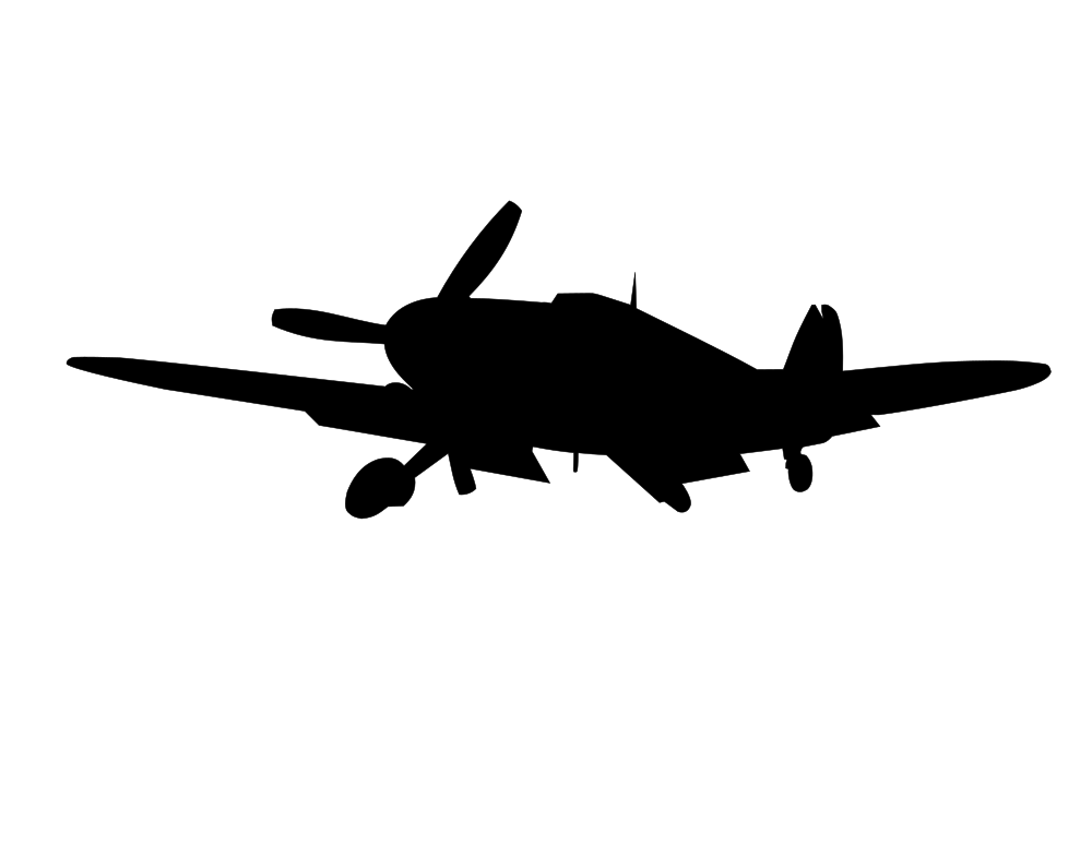 OnlineLabels Clip Art - Messerschmidt Bf109g In Silhouette