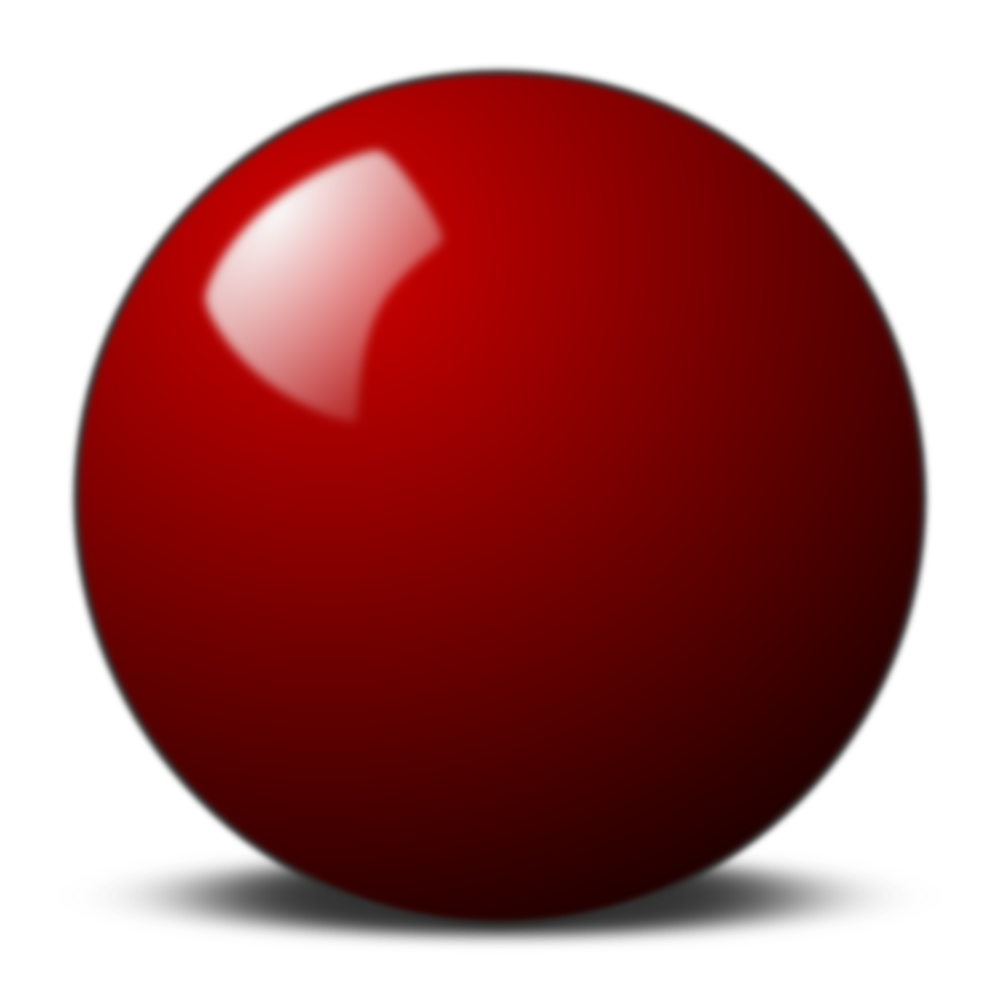 OnlineLabels Clip Art - Red Snooker Ball