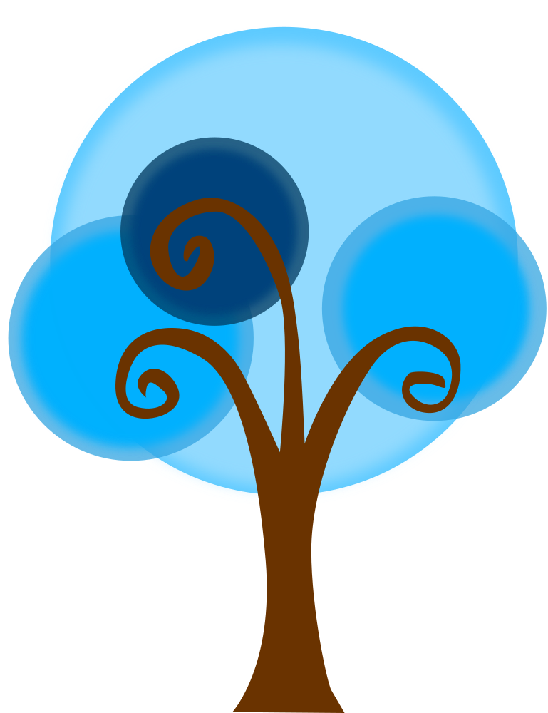 Download OnlineLabels Clip Art - Blue Tree