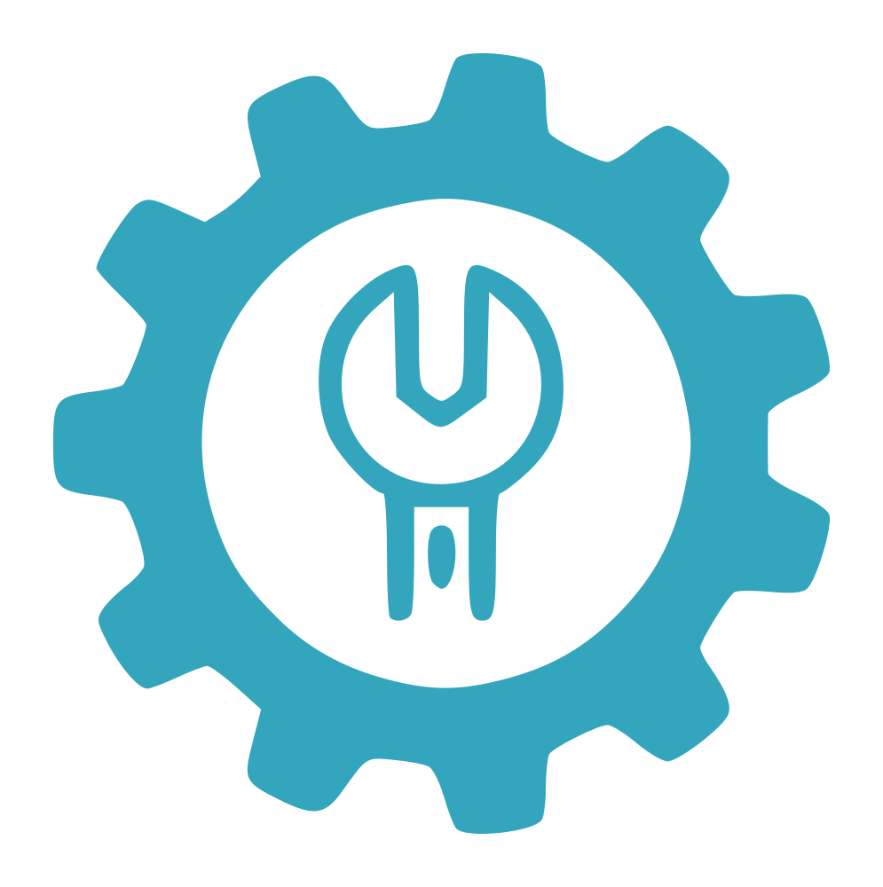 OnlineLabels Clip Art Gear Wrench Icon