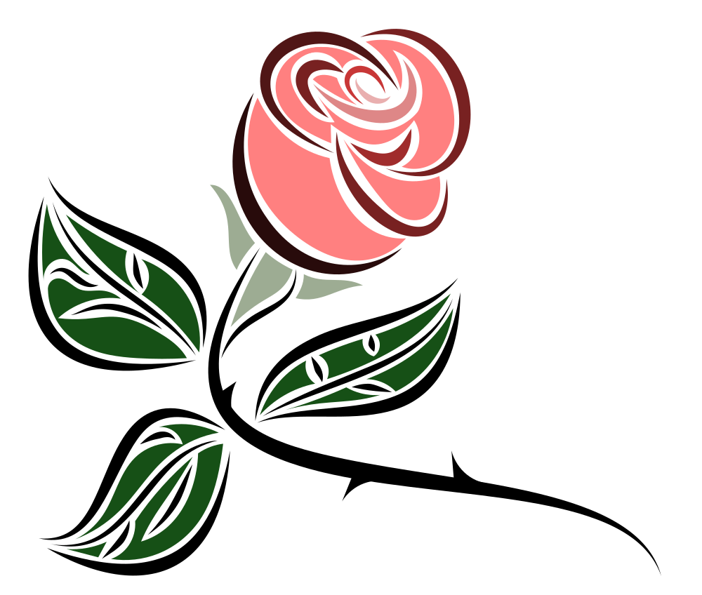 Download OnlineLabels Clip Art - Stylized Rose