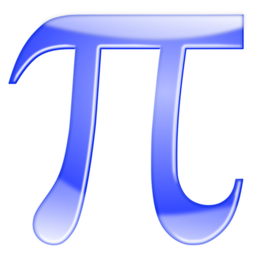 OnlineLabels Clip Art - PI, Shiny Blue