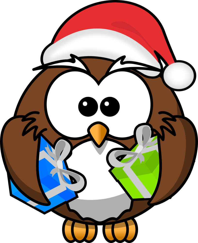 Download OnlineLabels Clip Art - Santa Owl