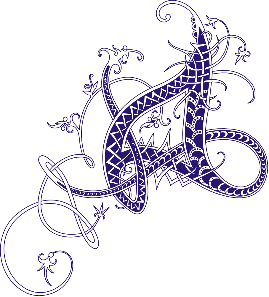 OnlineLabels Clip Art Intricate_Letter_A