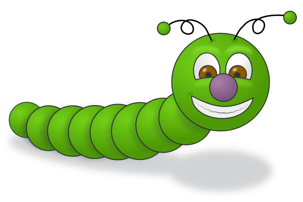 Onlinelabels Clip Art Green Worm