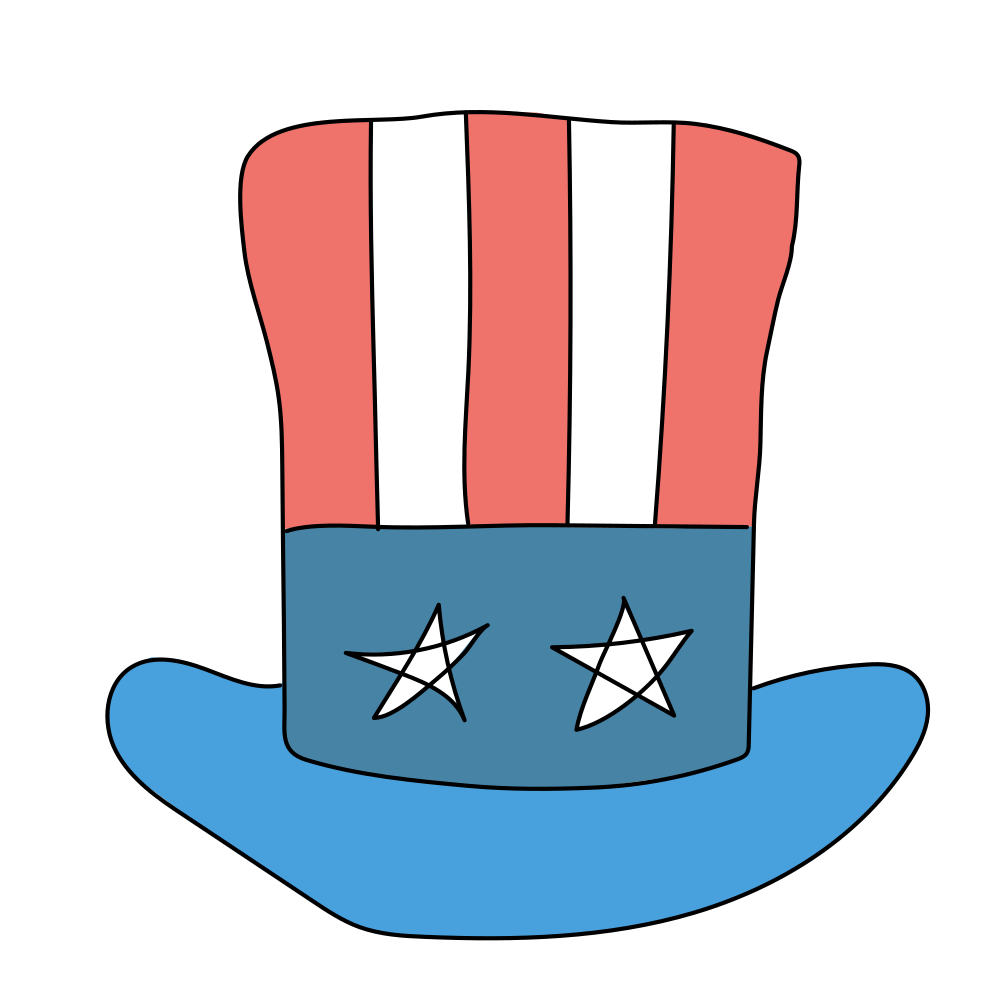 Download OnlineLabels Clip Art - Usa Hat For Videoscribe