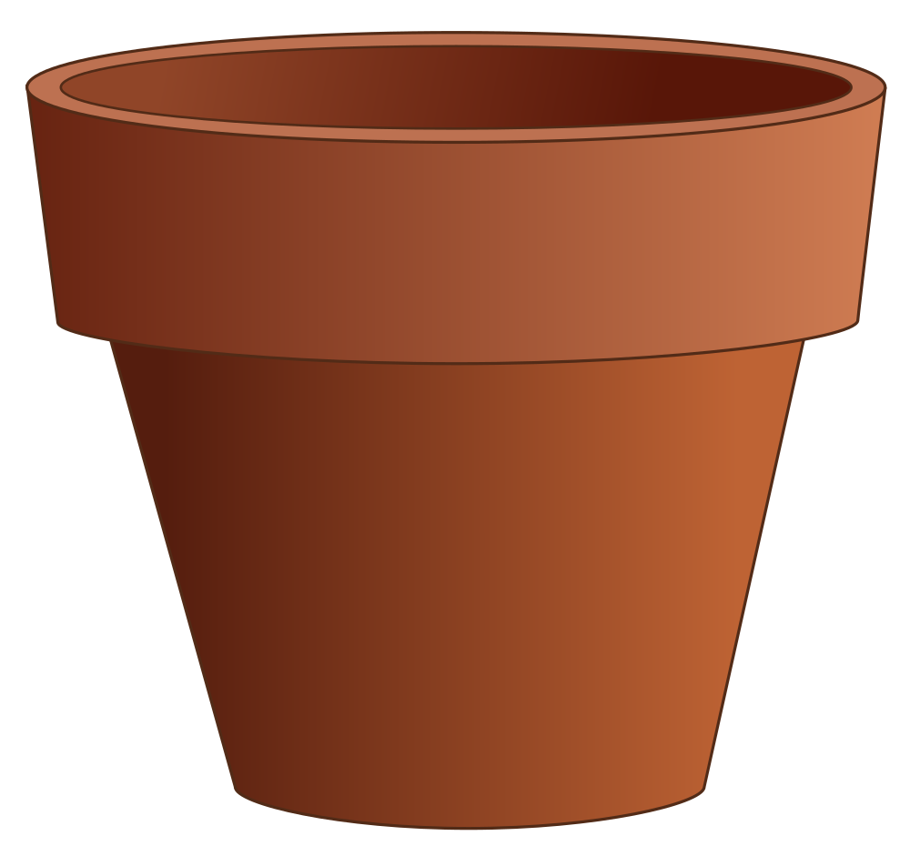 OnlineLabels Clip  Art  Simple Clay Pot 