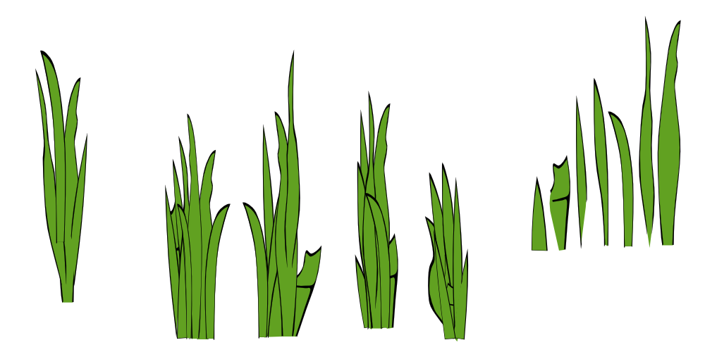 OnlineLabels Clip Art - Grass Blades And Clumps