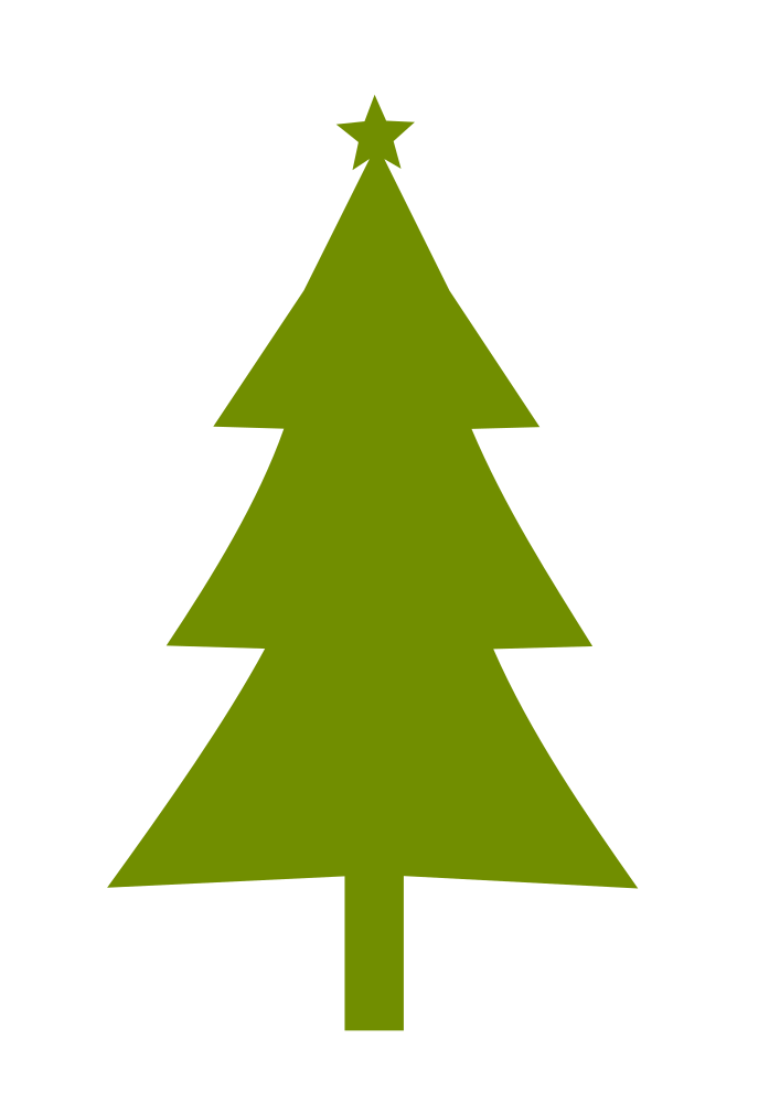 Download OnlineLabels Clip Art - Christmas Tree Silhouette