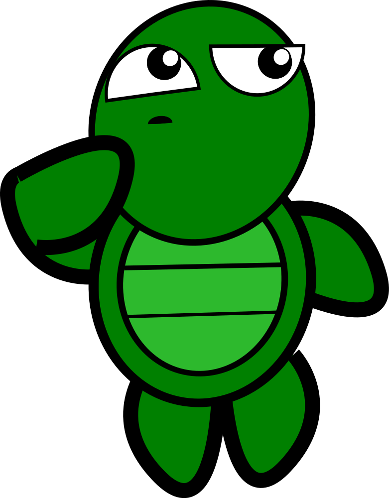OnlineLabels Clip Art - Turtle-Thinking