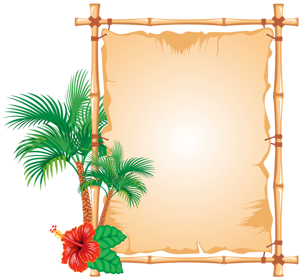 OnlineLabels Clip Art - Decorated Bamboo Frame