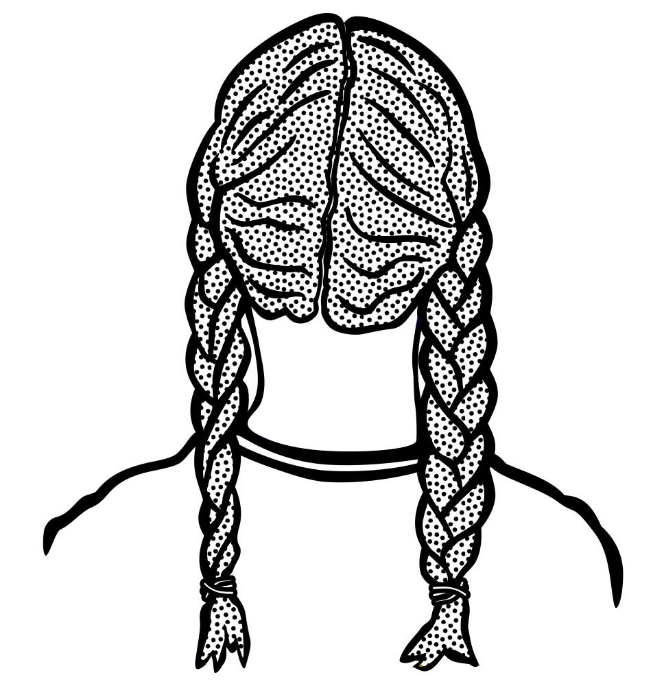 OnlineLabels Clip Art - Braids - Lineart