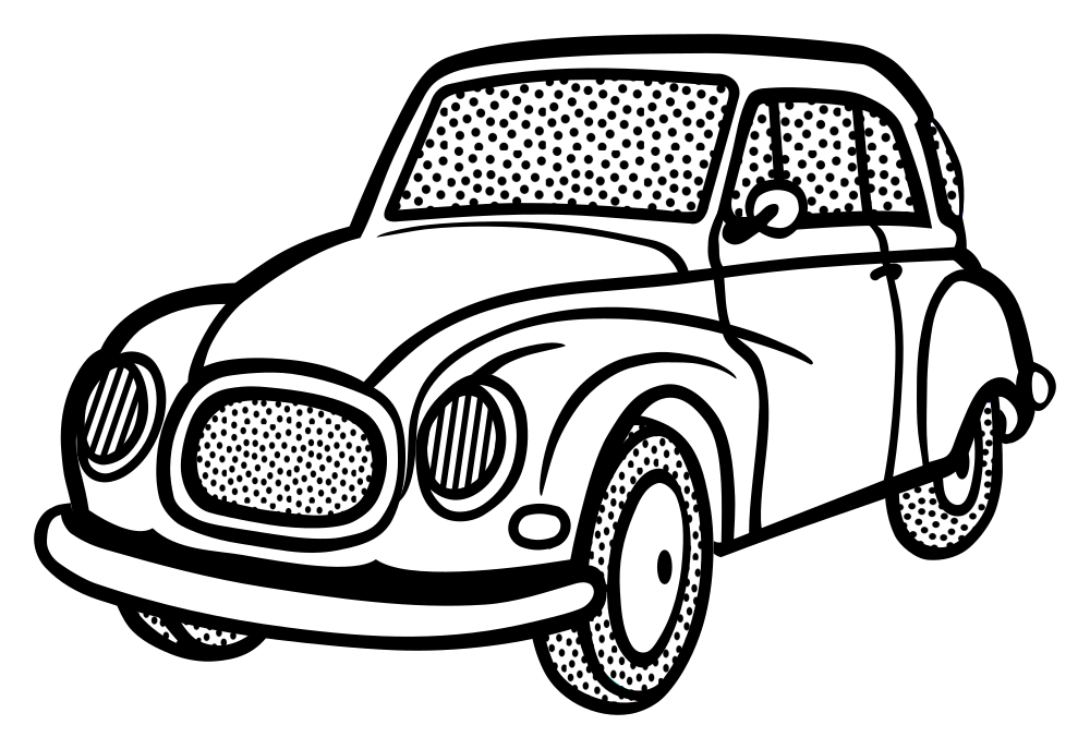 OnlineLabels Clip Art - Car - Lineart