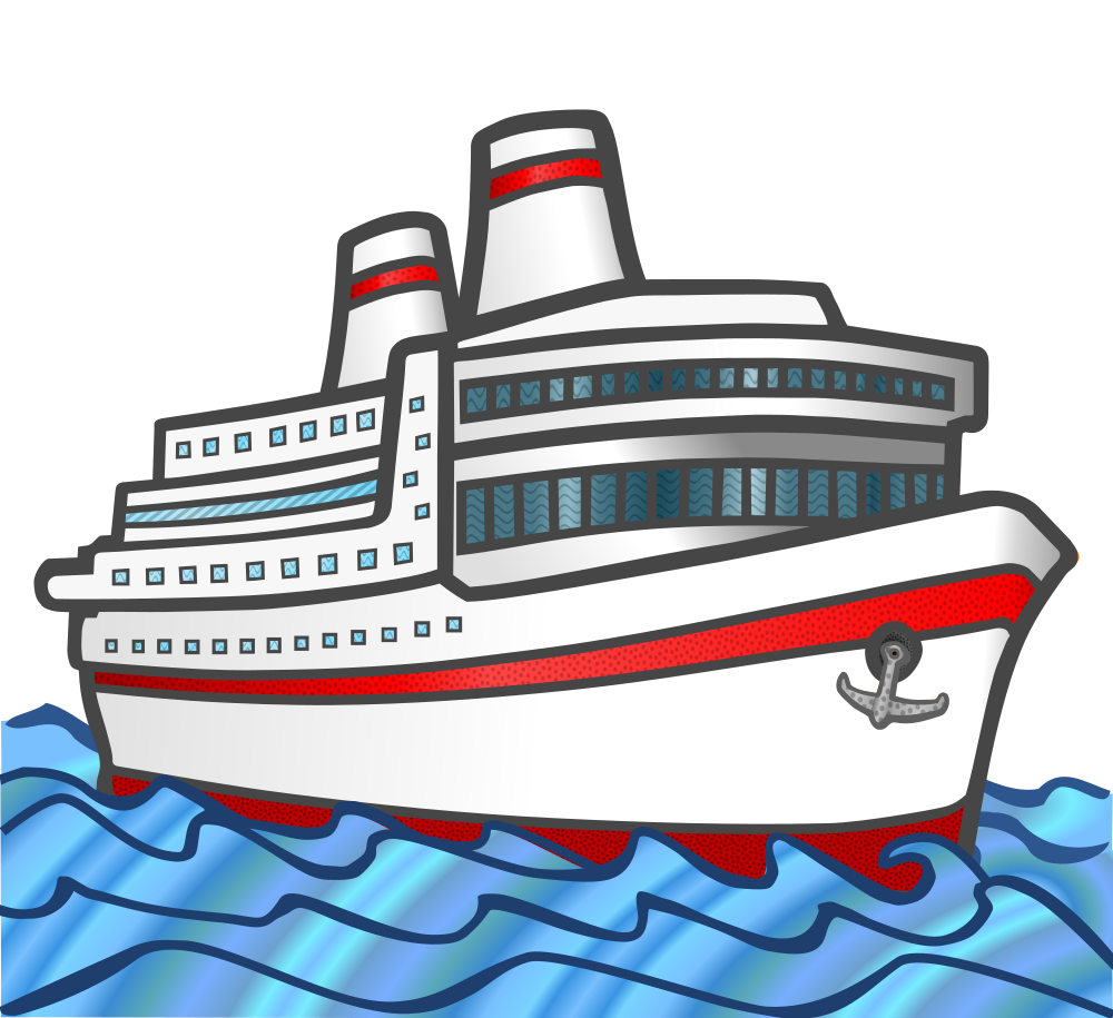 OnlineLabels Clip Art - Ship - Coloured