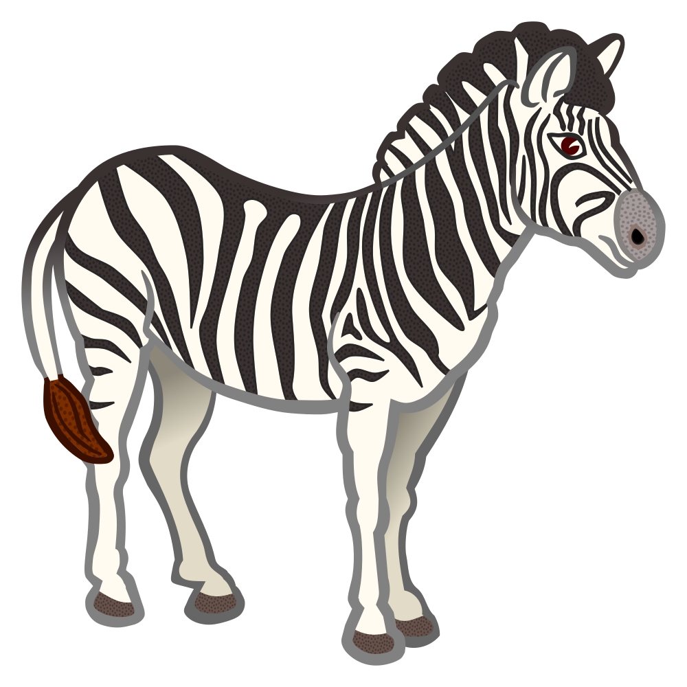 OnlineLabels Clip Art - Zebra - Coloured